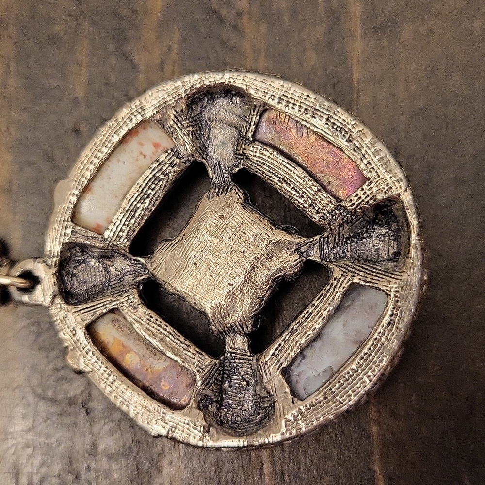 Pewter Gemstone Celtic Pendant Necklace - Picture 7 of 10